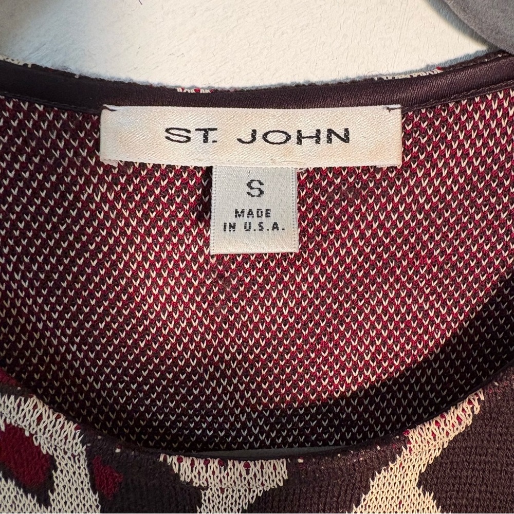 St John Womens Geometric Patterned Sleeveless Top Small - Picture 8 of 10